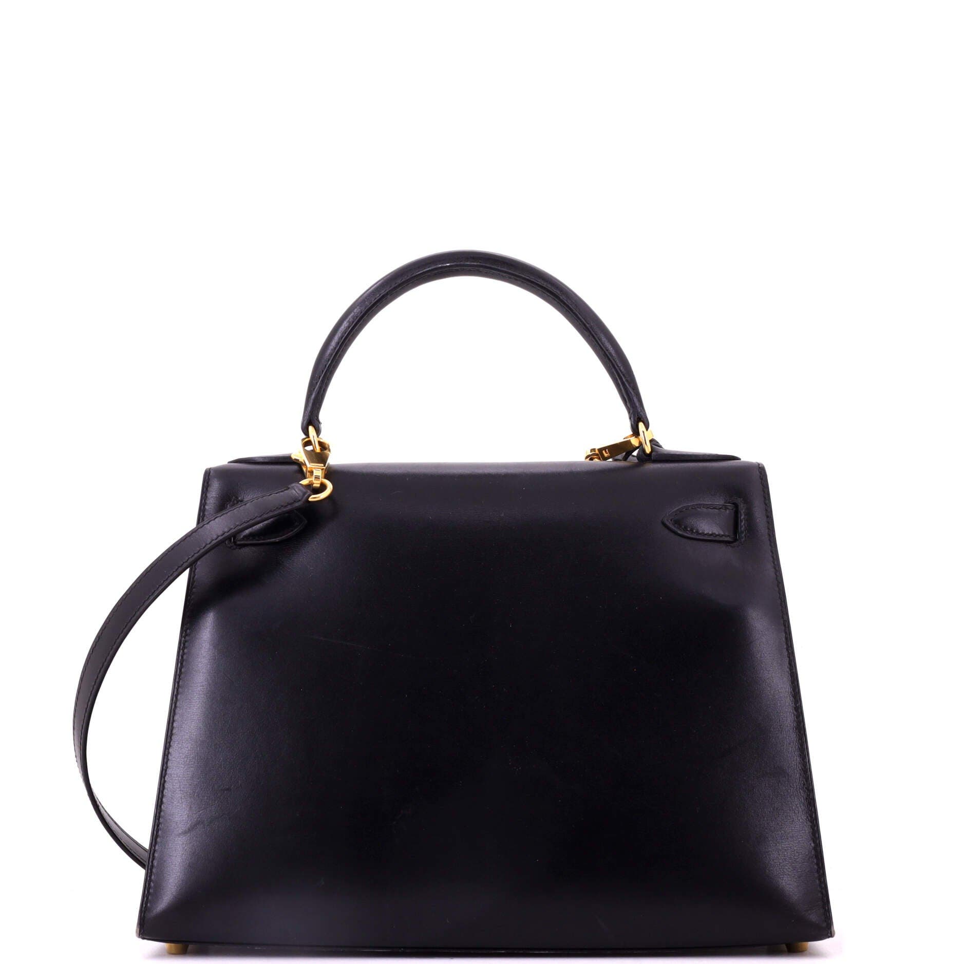 Kelly Handbag Black Box Calf with Gold Hardware 28, Alternate, color, Black