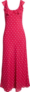 Favorite Daughter The Blossom Ruffle Dot Sleeveless Maxi Dress