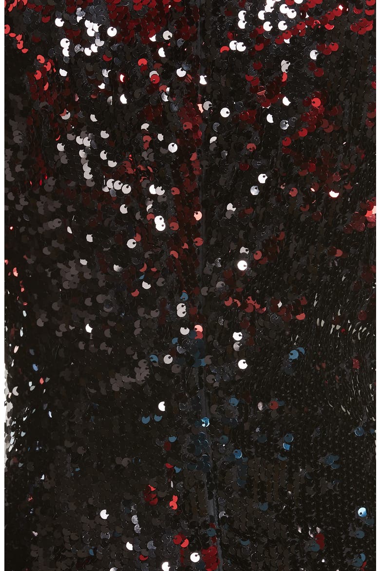 Vulcano Sequin Evening Dress, Alternate, color, BLACK