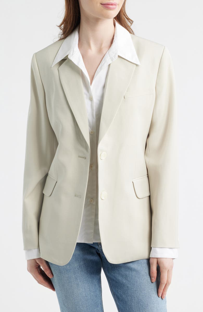rag & bone Layered Wool Blazer, Alternate, color, Ivory