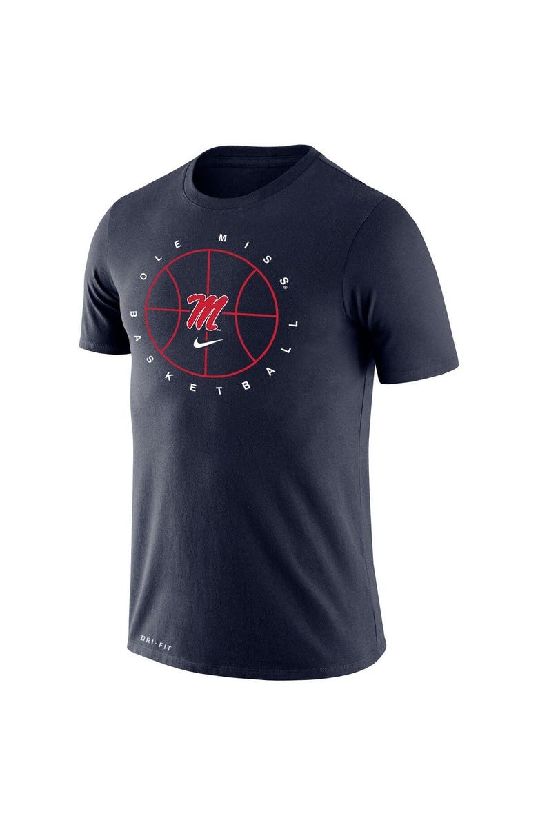 Nike Men's Nike Navy Ole Miss Rebels Basketball Icon Legend Performance T-Shirt, Alternate, color, 