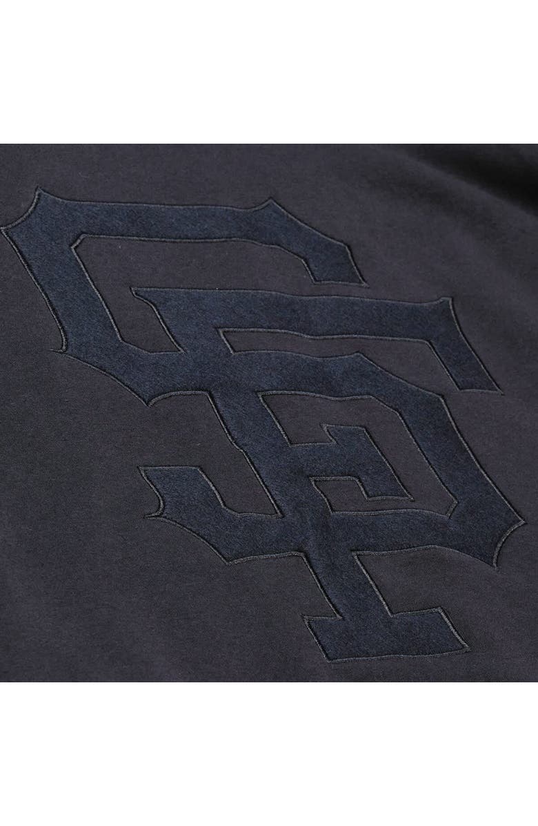 Mitchell & Ness Men's Mitchell & Ness Black San Francisco Giants Phantom Fleece Crewneck Sweatshirt, Alternate, color, Black