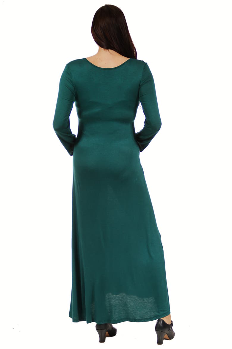 Long Sleeve Maternity Maxi Dress, Alternate, color, Forest
