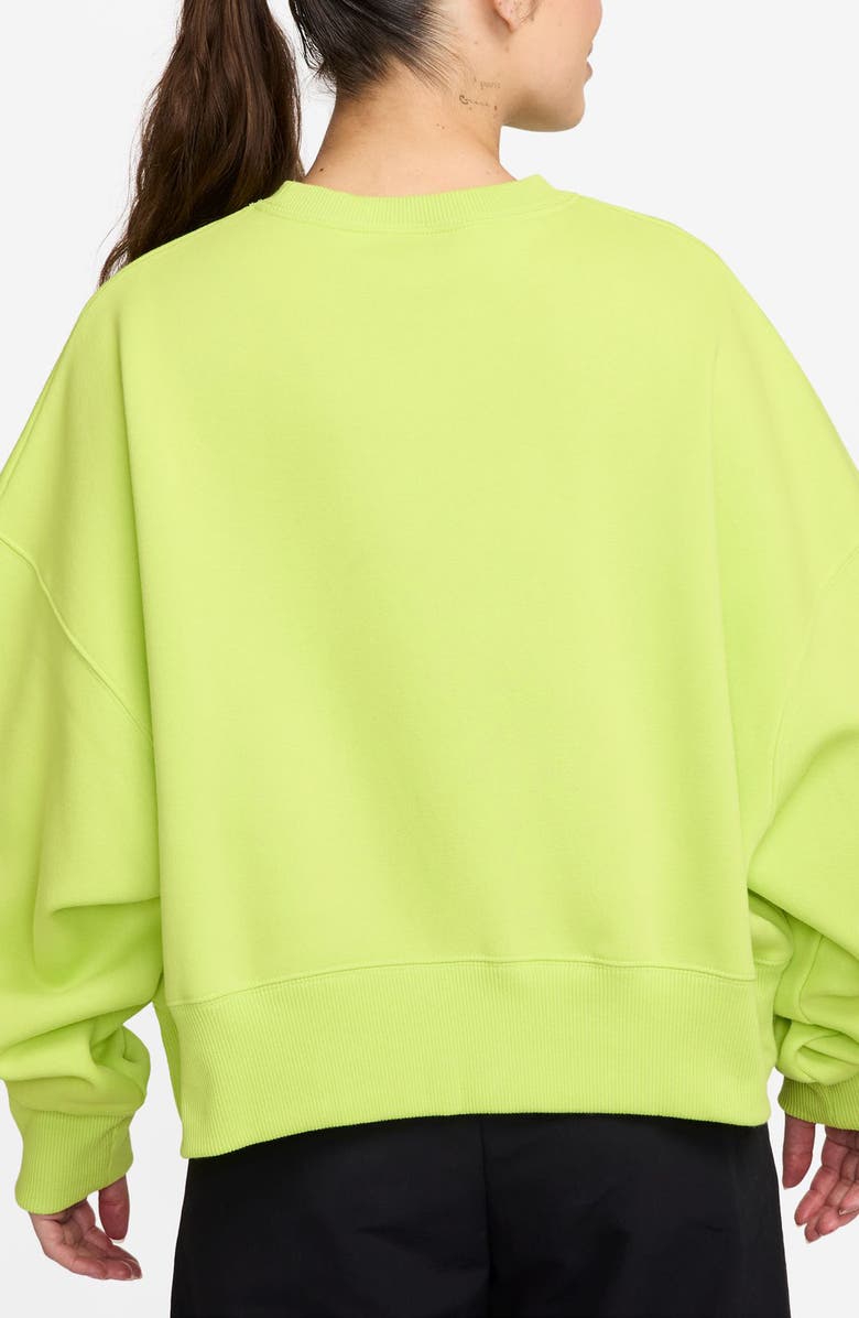 Nike Phoenix Fleece Crewneck Sweatshirt, Alternate, color, Cyber/ Sail
