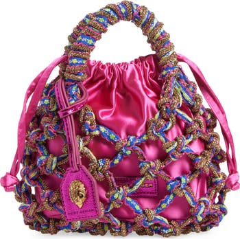 Small Macramé Crystal Handbag