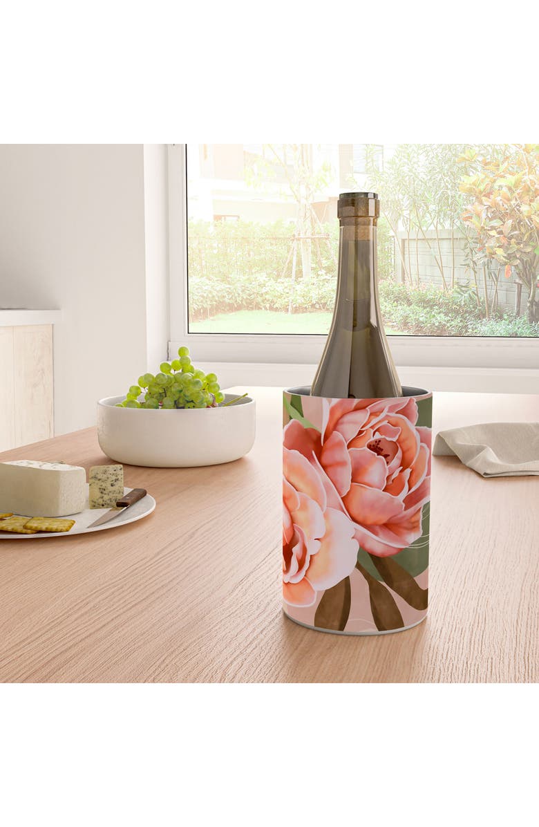 Deny Designs Giant Flowers Wine Chiller, Alternate, color, Pink