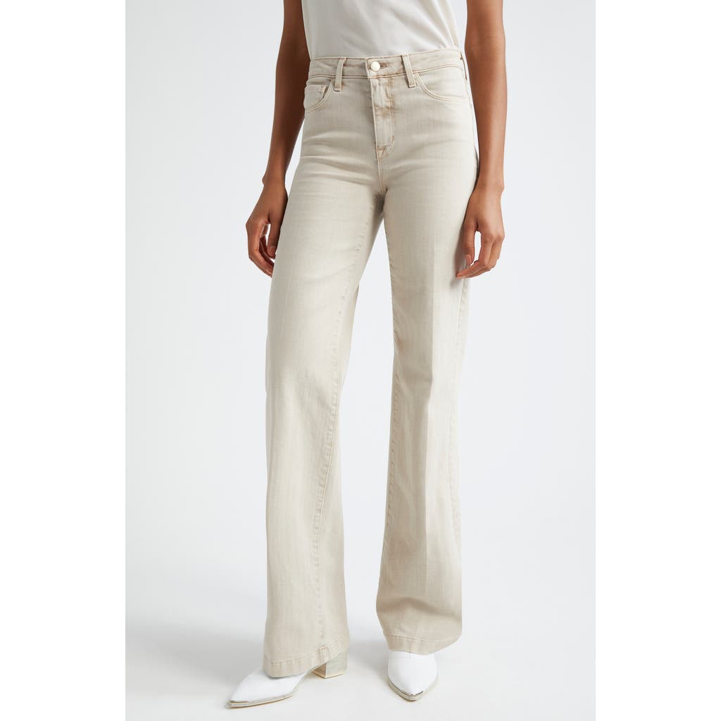 L Agence L'agence Scottie Wide Leg Jeans In Biscuit