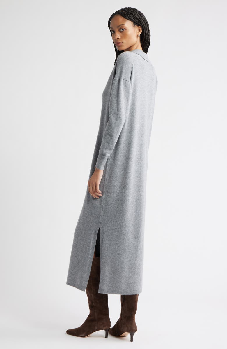 Long Sleeve Polo Maxi Sweater Dress
