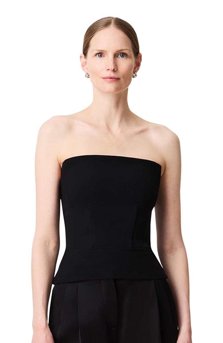 Another Tomorrow Architectural Bustier, Main, color, Black