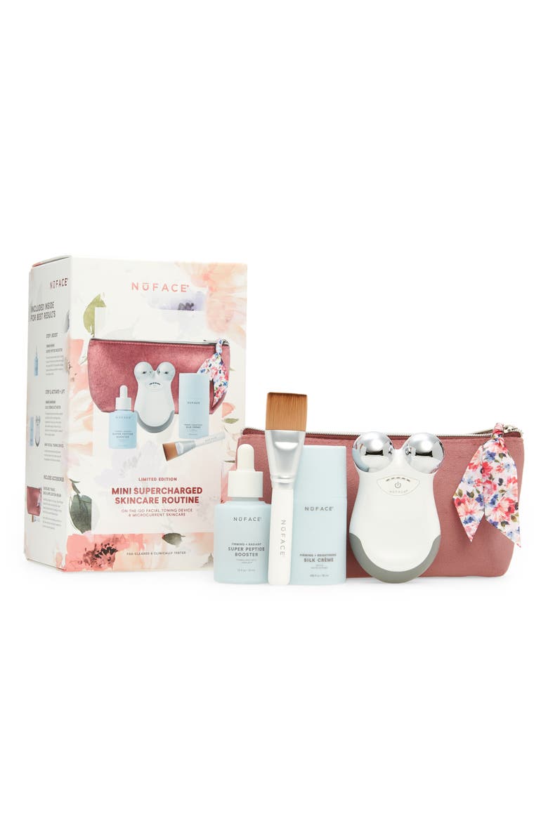 NuFACE<sup>®</sup> Trinity<sup>®</sup> mini Supercharged Facial Toning & Skin Care Set USD $363 Value, Main, color,