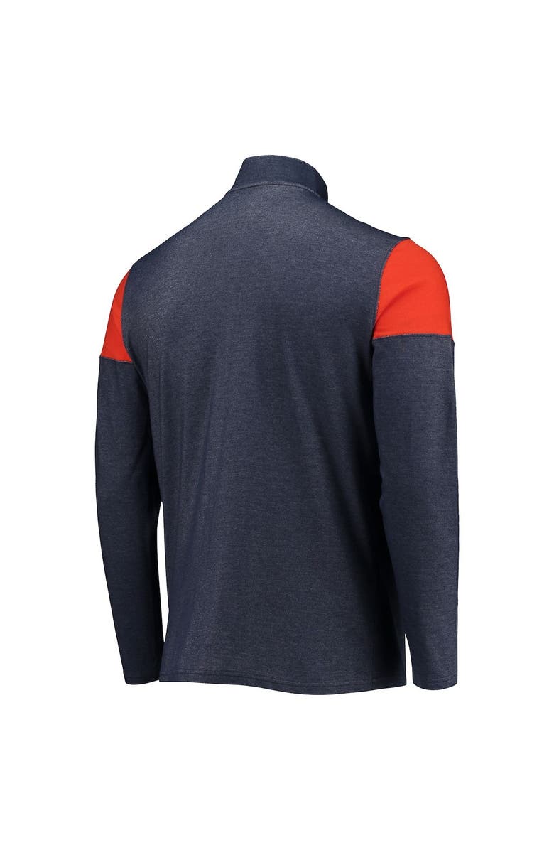 Under Armour Men's Under Armour Navy Auburn Tigers Gameday Tri-Blend Quarter-Zip Jacket, Alternate, color,