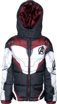 Marvel Avengers Hooded Zip-Up Puffer Jacket