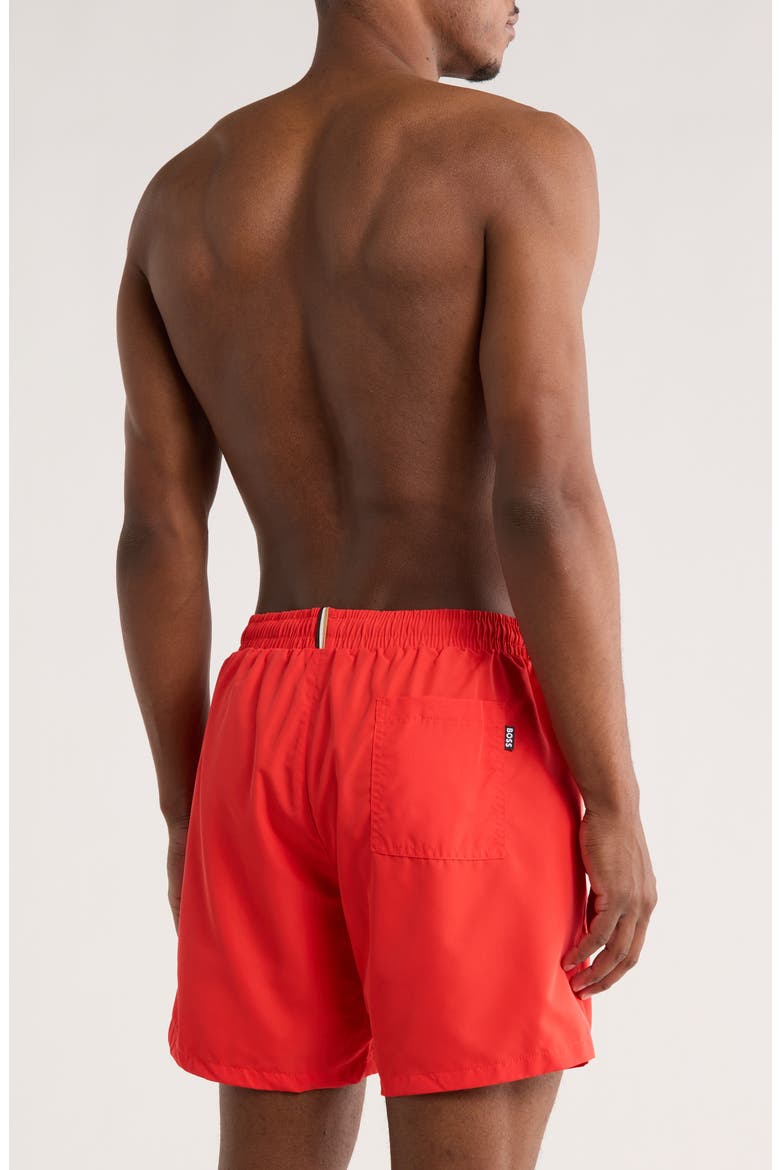 Dolphin Swim Trunks, Alternate, color, BRIGHT RED