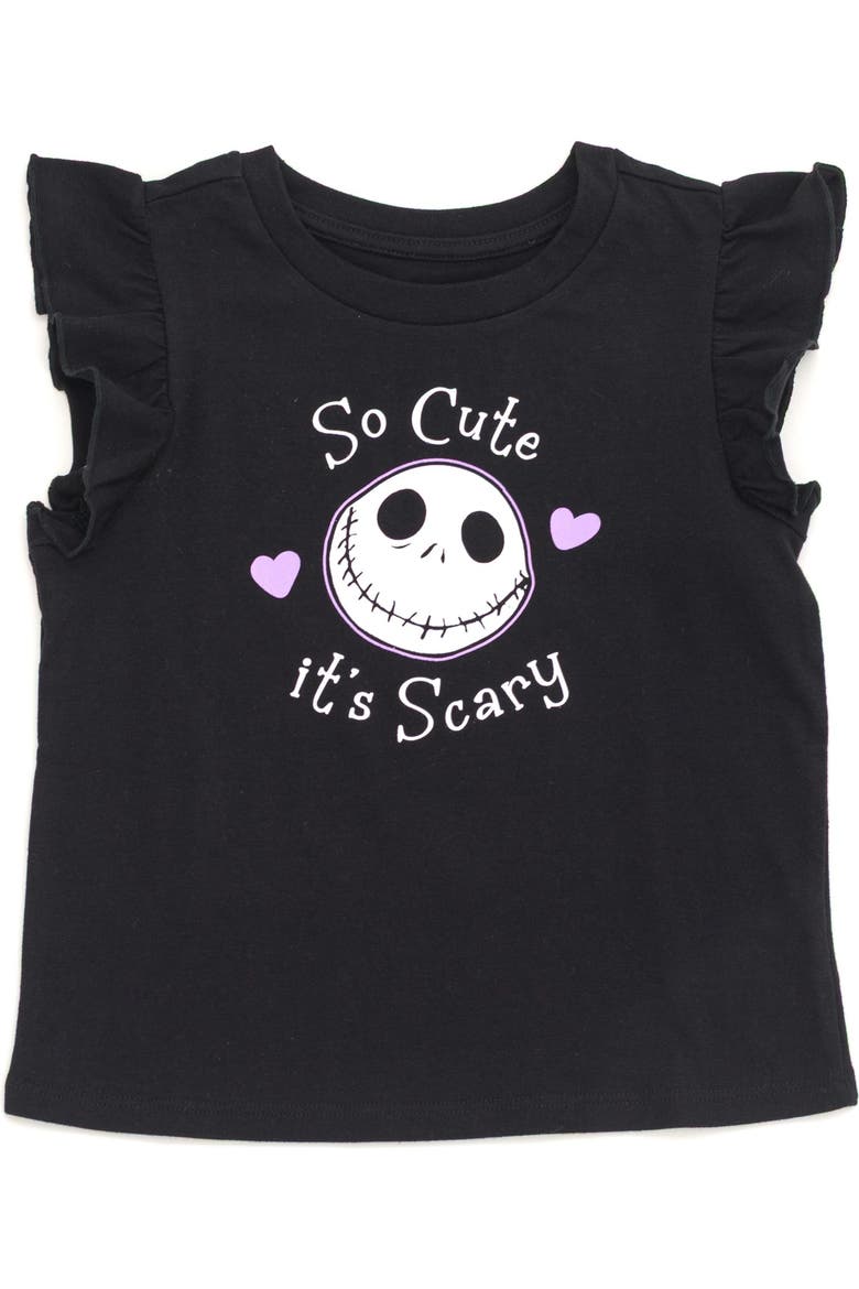 Nightmare Before Christmas Jack Skellington 2-Piece Sleeveless Top and Skirt Set, Alternate, color, Black Jack and Zero