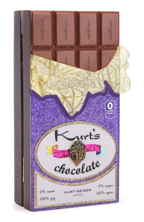 Kurt Geiger London Chocolate Clutch In Purple