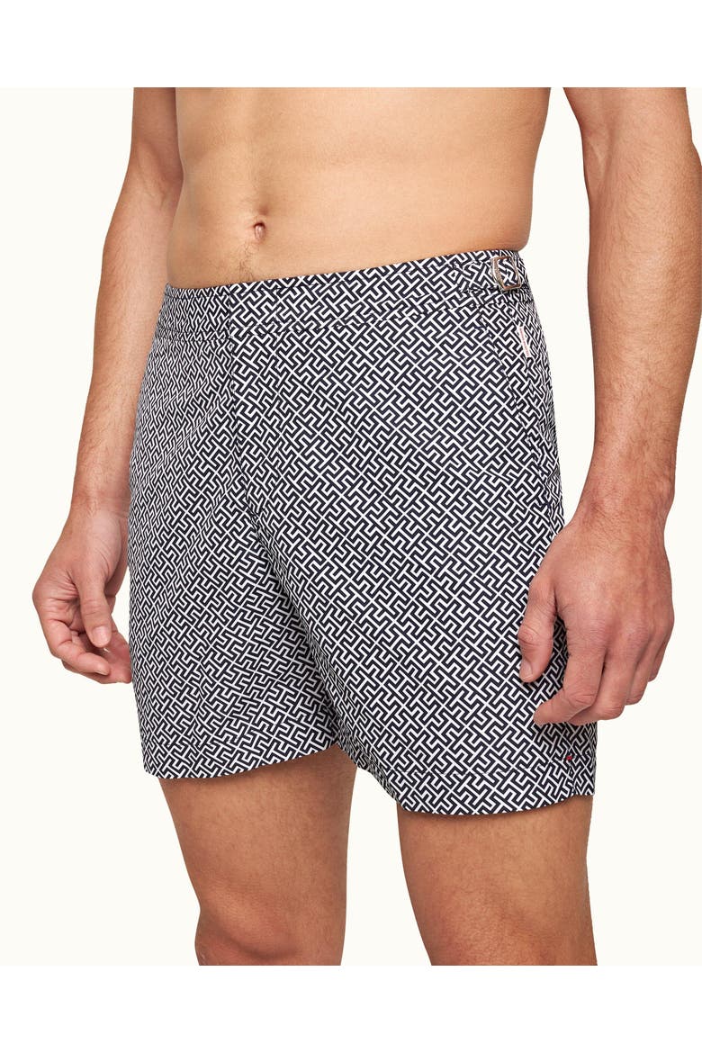 Bulldog Tailored-Fit Swim Shorts, Alternate, color, Navy
