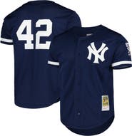 Mitchell & Ness Men's Mitchell & Ness Mariano Rivera Navy New York Yankees Cooperstown Collection Mesh Batting Practice Button-Up Jersey