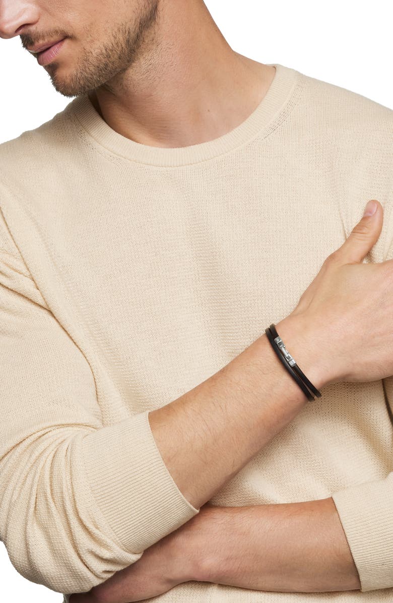 David Yurman Streamline Double Wrap Leather Bracelet, Alternate, color, 