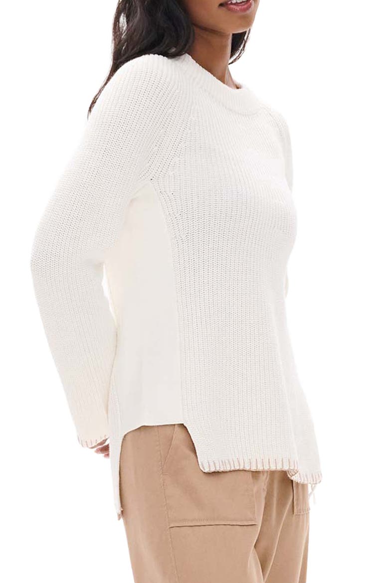 Side Zip Raglan Sweater, Alternate, color, CREAM