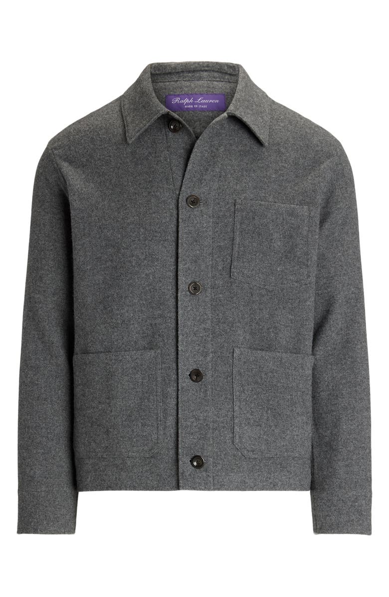 Ralph Lauren Purple Label Burnham Brushed Wool Basket Weave Chore Jacket, Alternate, color, 