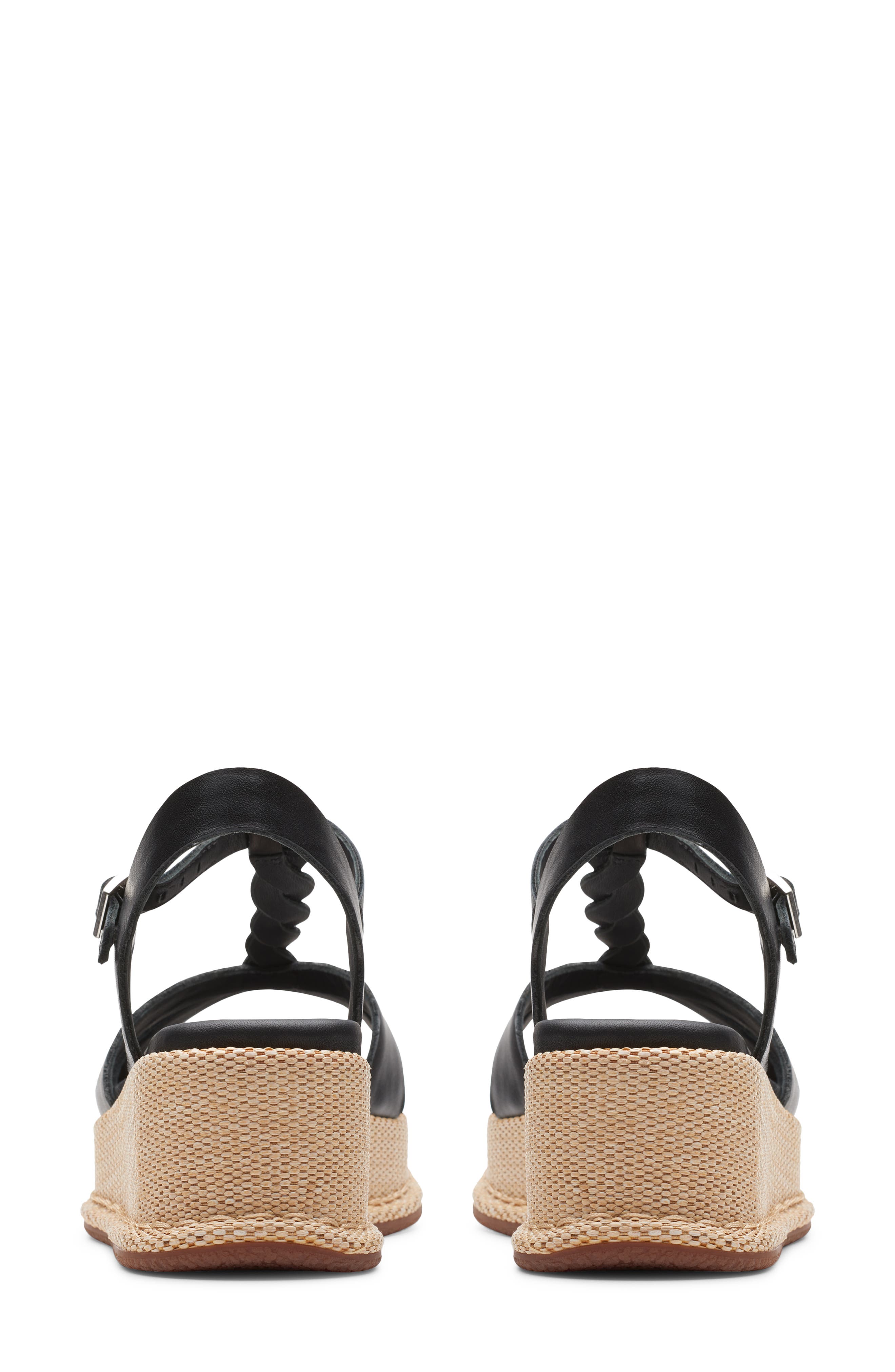 Clarks<sup>®</sup> Kimmei Twisted Ankle Strap Platform Wedge Sandal, Alternate, color, 