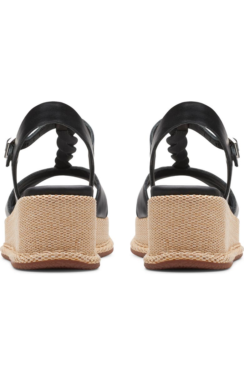 Clarks<sup>®</sup> Kimmei Twisted Ankle Strap Platform Wedge Sandal, Alternate, color,