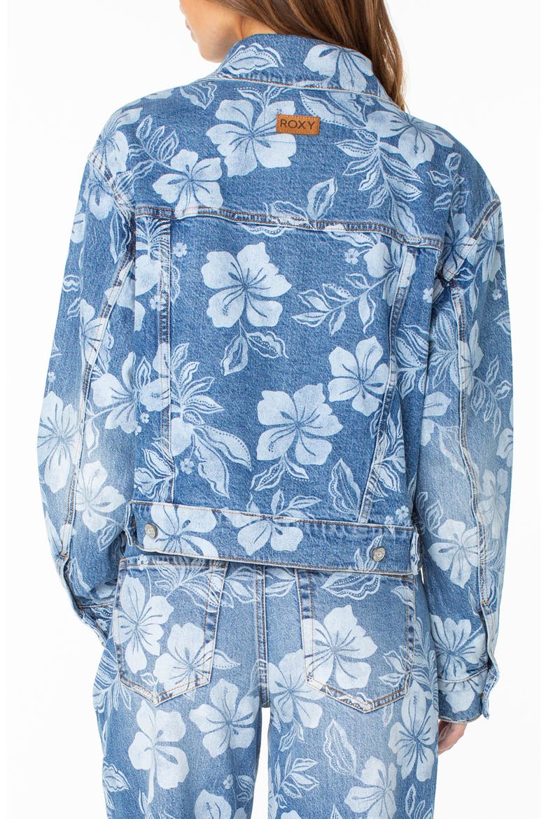 Big Tide Denim Jacket, Alternate, color, FLORA FADE