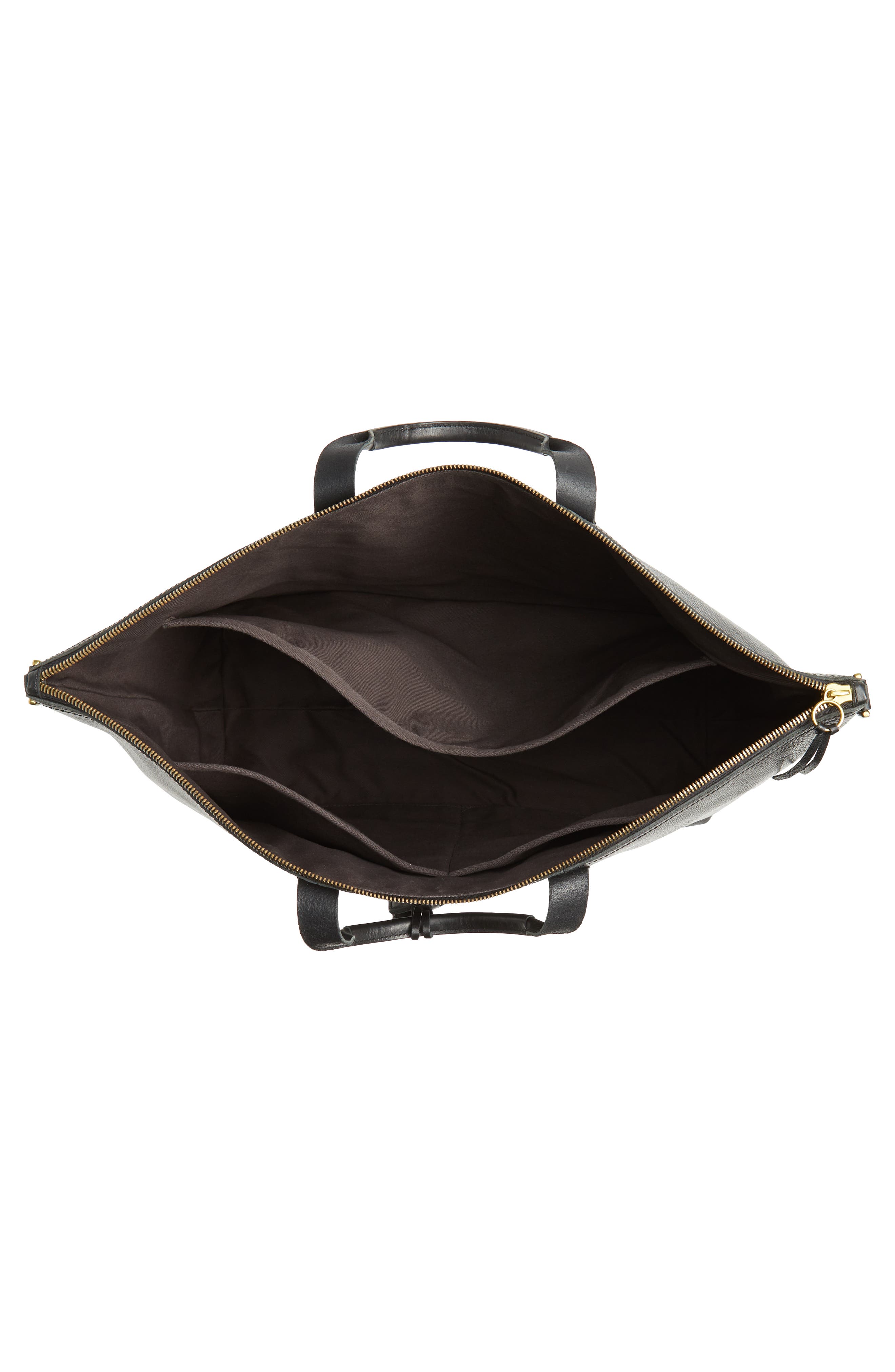 Madewell Essential Leather Overnight Bag, Alternate, color, 