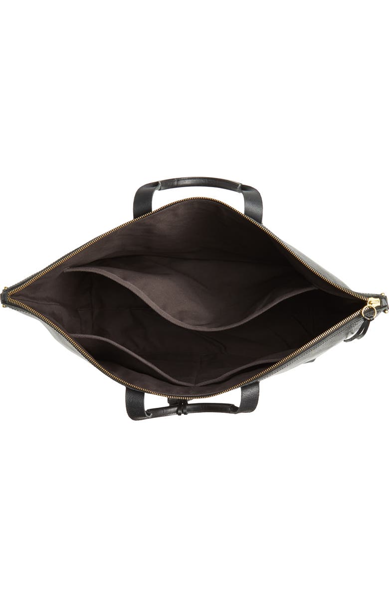 Madewell Essential Leather Overnight Bag, Alternate, color,