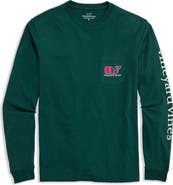 vineyard vines Plaid Holiday Whale Long Sleeve Graphic Tee