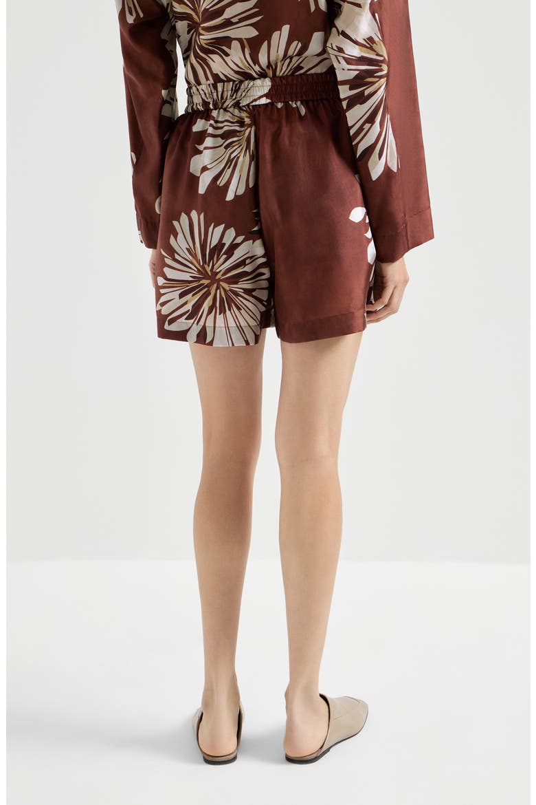 Bloom print shorts, Alternate, color, Bordeaux