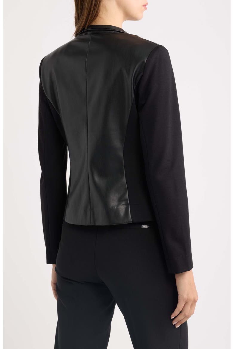 Faux Leather Moto Jacket, Alternate, color, BLACK