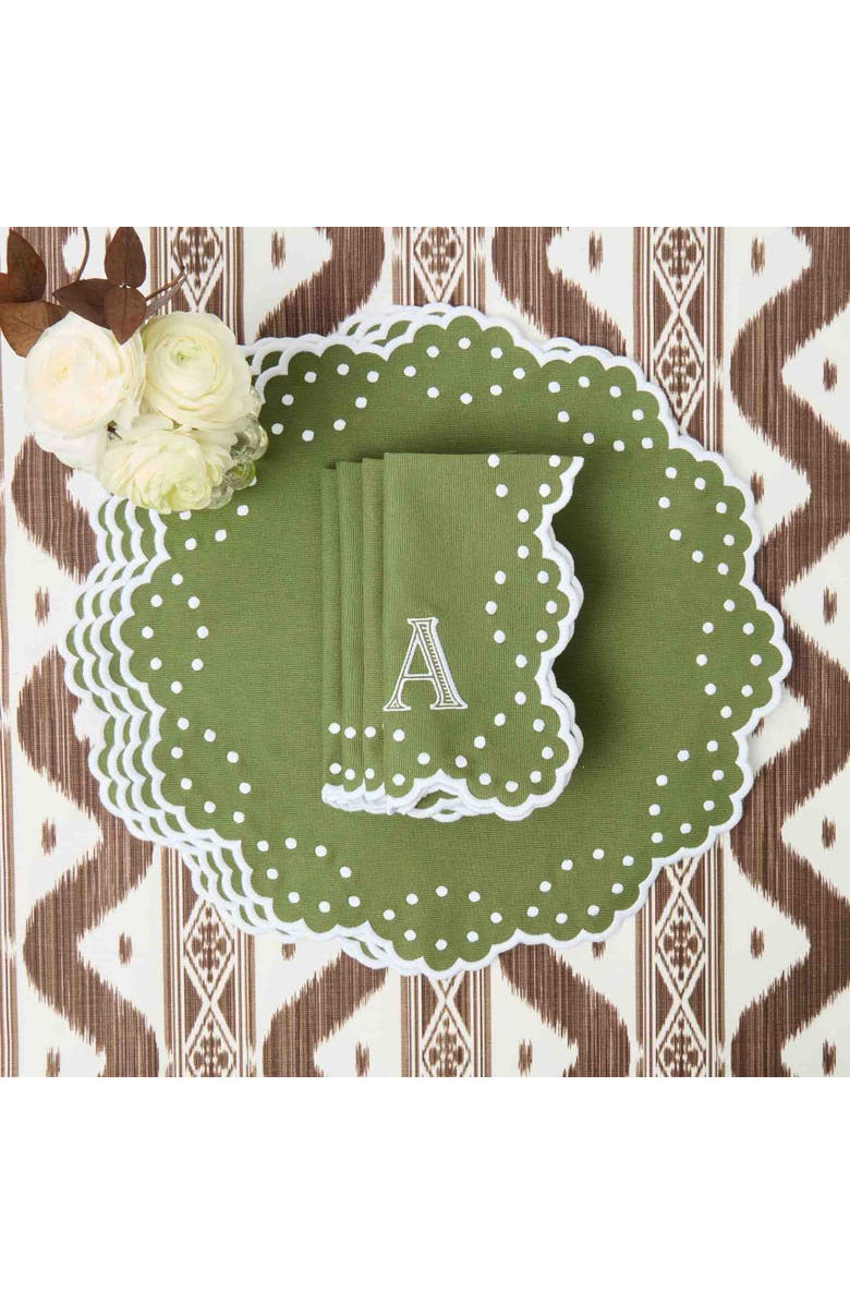 Mrs. Alice Esmerelda Green Placemats, Alternate, color, Green