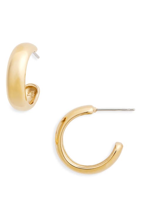 Small Staple Hoop Earrings