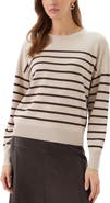 Karen Kane Stripe Crewneck Sweater