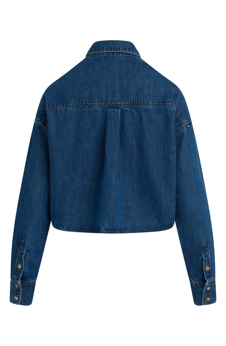 Favorite Daughter The Crop Ex-Boyfriend Denim Shirt, Alternate, color, Deerfield