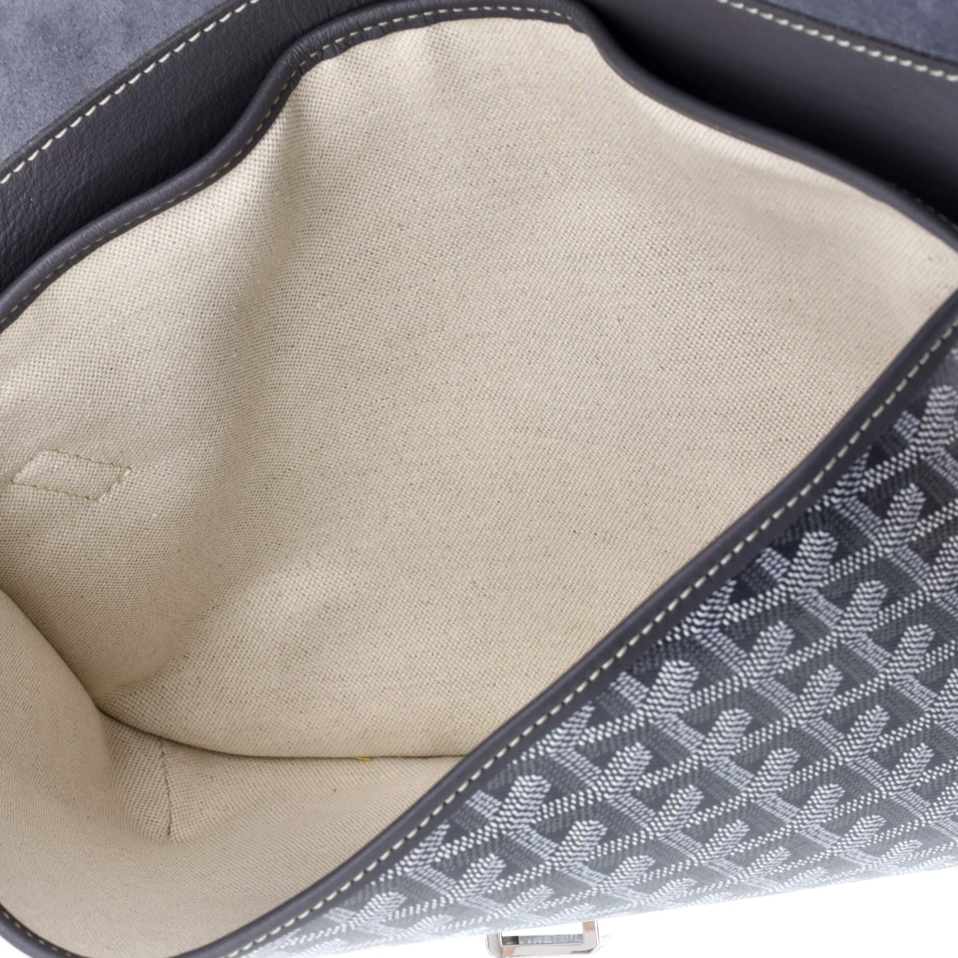 Pre-Owned Goyard Coursier Messenger Bag Coated Canvas and Leather, Alternate, color, Gray