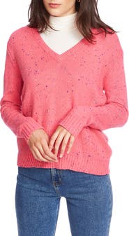 Court & Rowe Nep Flecked V-Neck Sweater