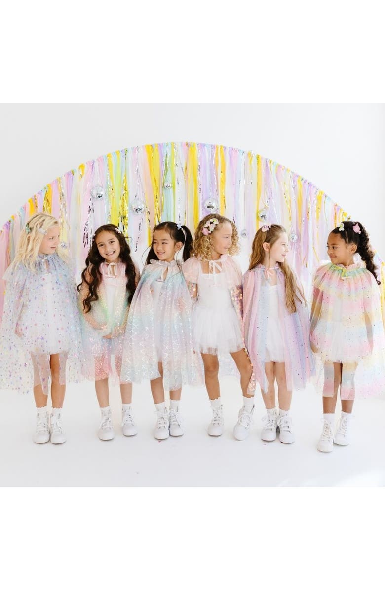 Sweet Wink Pastel Unicorn Cape, Alternate, color, Pink