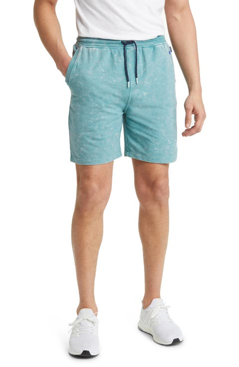 Acid Wash Fleece Drawstring Shorts