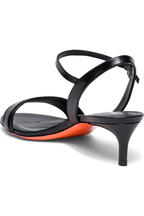 Santoni Mid-heel Sandal In Black