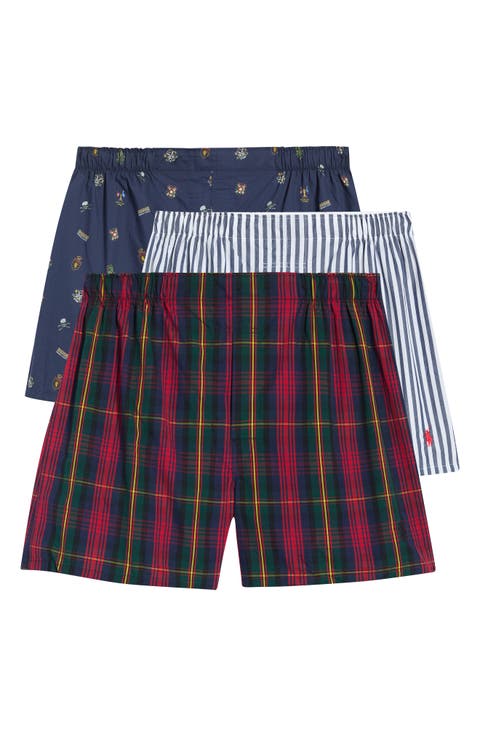 Assorted 3-Pack Classic Fit Cotton Boxers