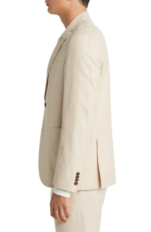Ted Baker London Tampa Slim Fit Linen & Cotton Sport Coat In Tan