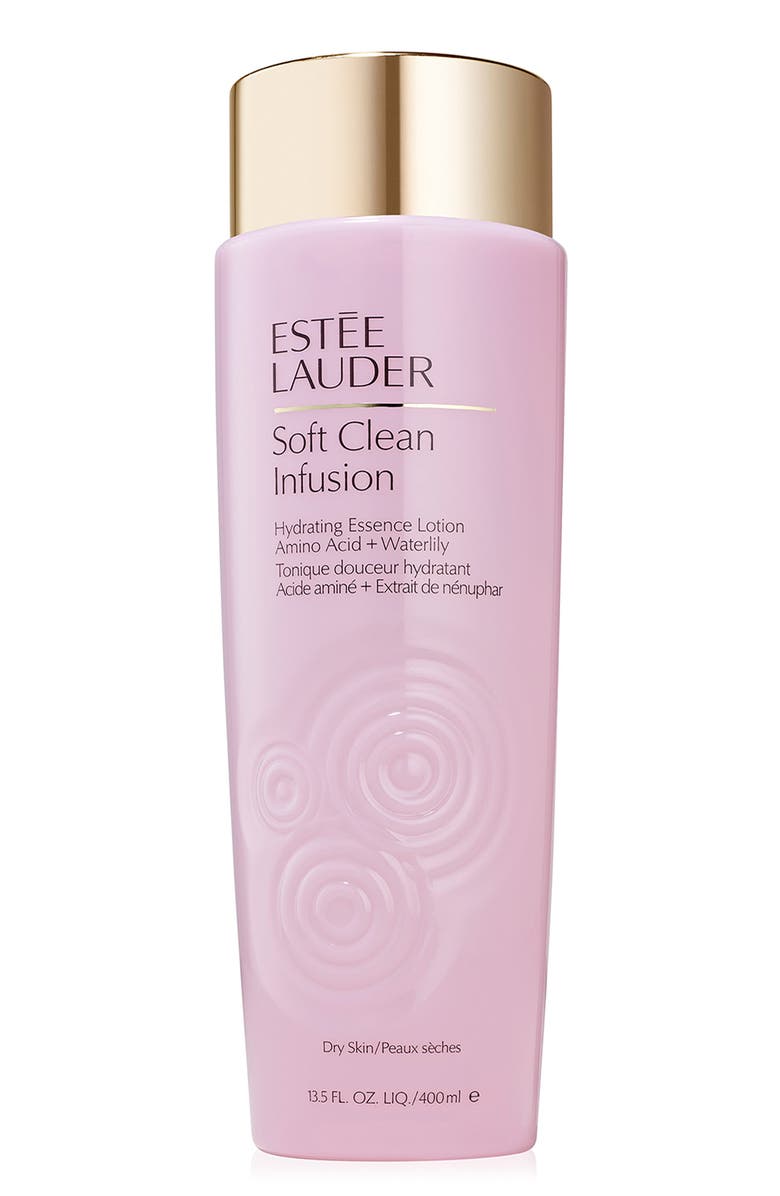 Estée Lauder Soft Clean Infusion Hydrating Skin Essence Face Lotion Toner with Amino Acid + Waterlily $101.46 Value, Main, color,