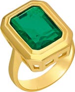 Gemma Azzurro Gold Emerald Cocktail Ring