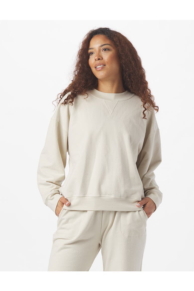 Vintage Oversized Crew, Alternate, color, Oatmilk