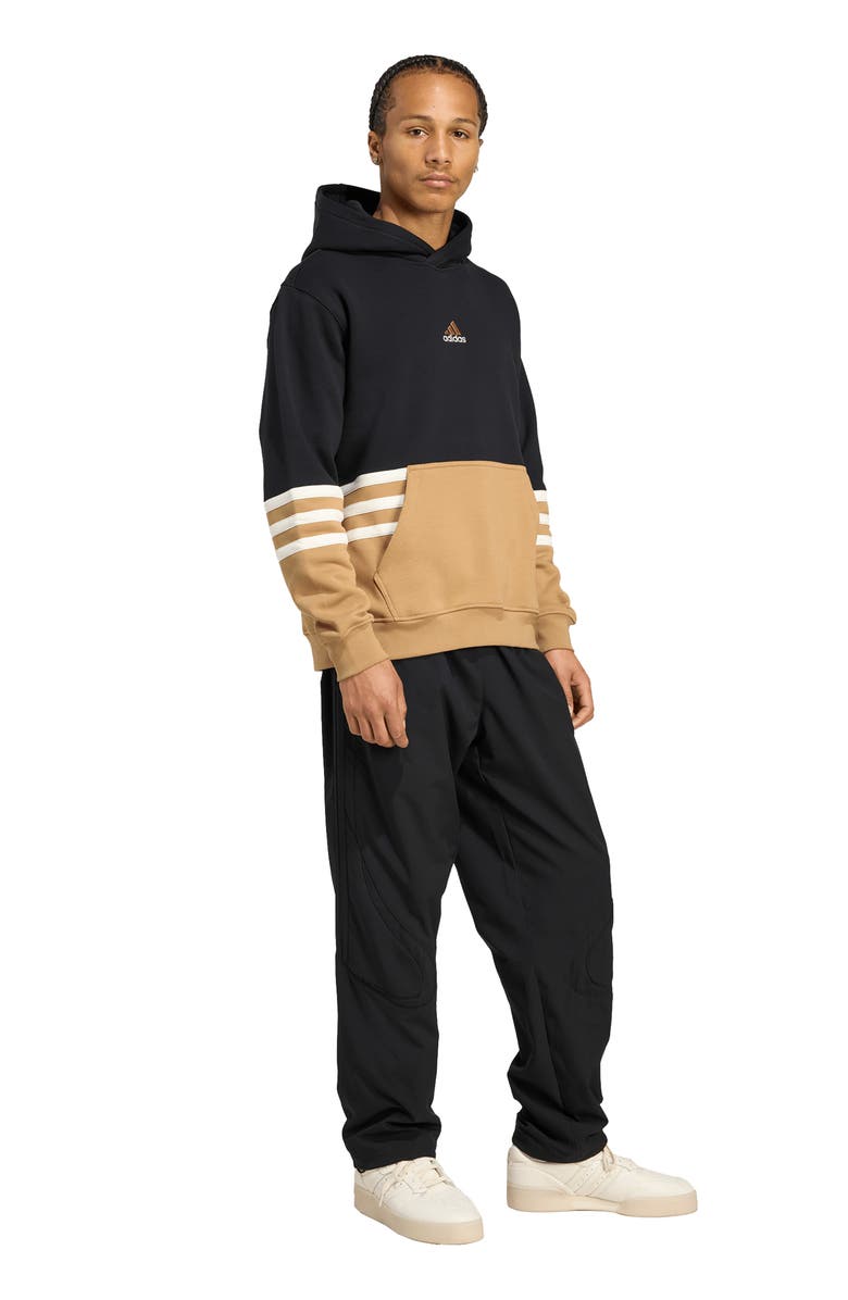 adidas Archive Colorblock Hoodie, Alternate, color, Black/ Cardboard