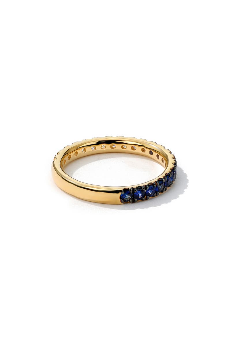 Half & Half Ring, Alternate, color, SAPPHIRE