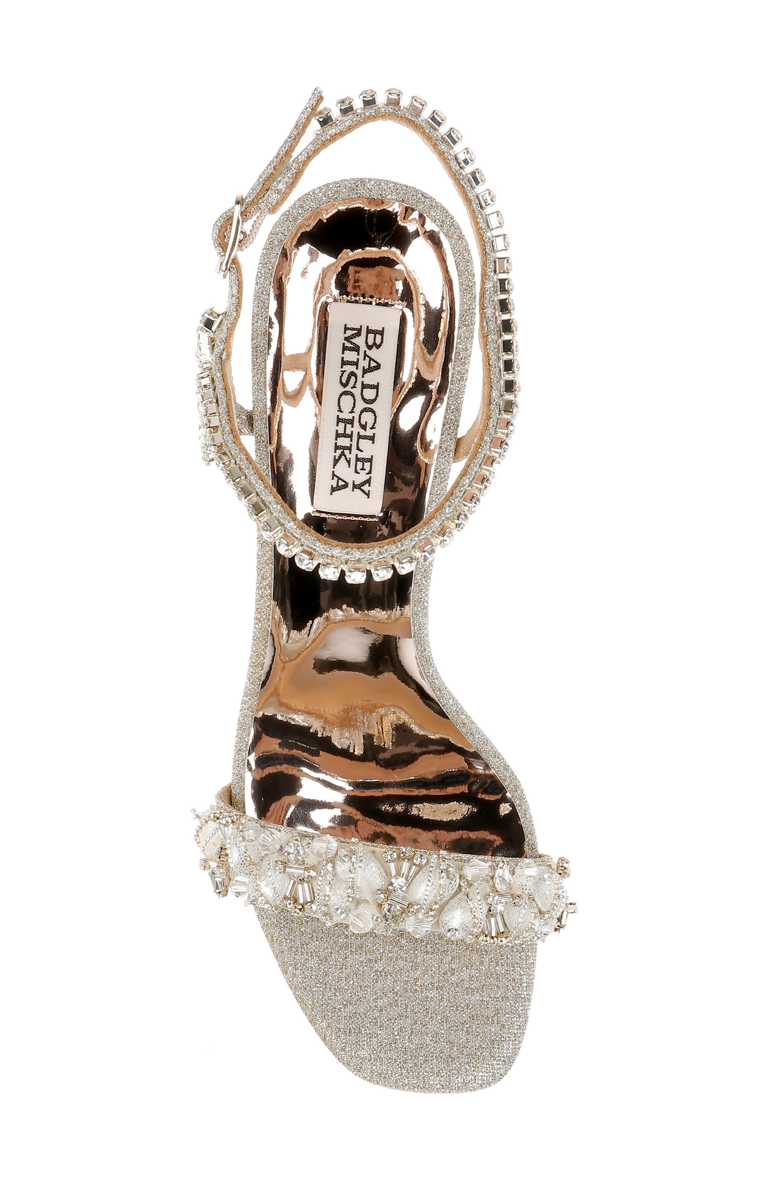 Tanisha Crystal Ankle Strap Sandal, Alternate, color, PLT TEXTL