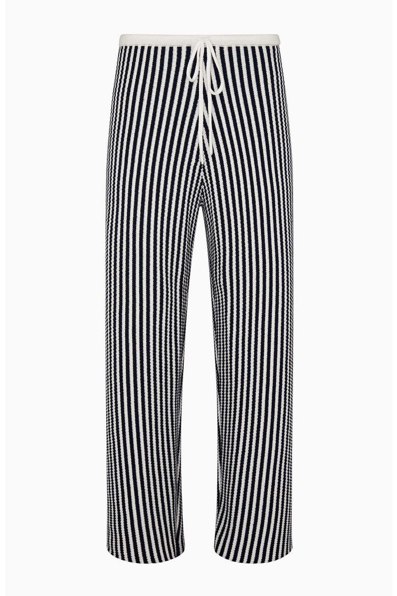 Fisherman Drawstring Pant, Alternate, color, Noir Navy/White